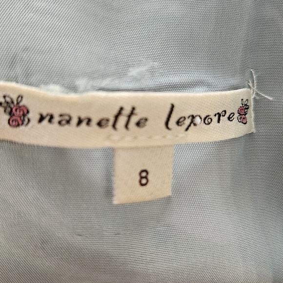 Nanette Lepore green white purple floral silk blouse top Womens 8 - Picture 2 of 7